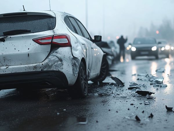 car accident on the road