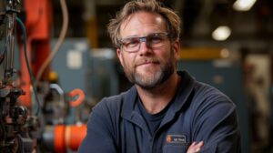 man working at manufacturing plant